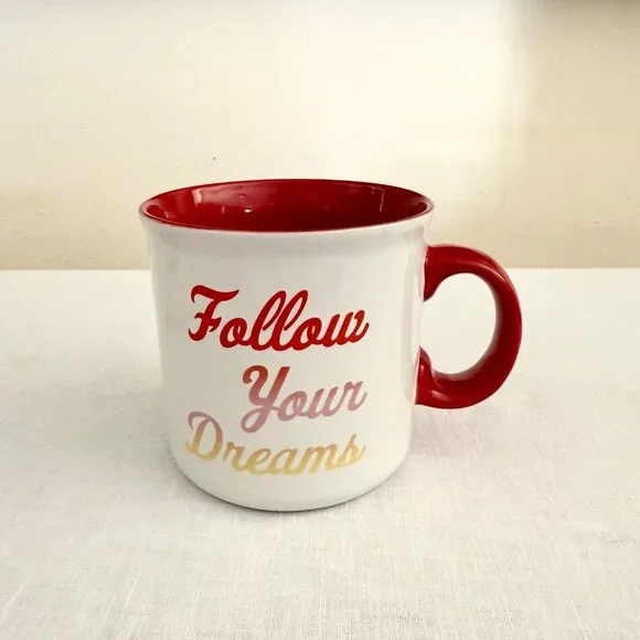 Darbie Angell Follow Your Dreams Large Ceramic Mug 18oz Motivational Coffee Cup - Picture 9 of 10